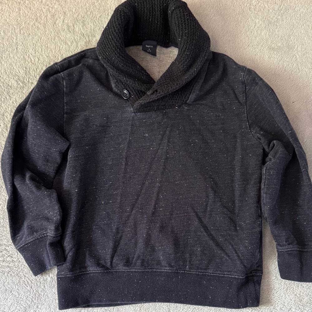 GAP Kids Black Shawl Collar Sweater